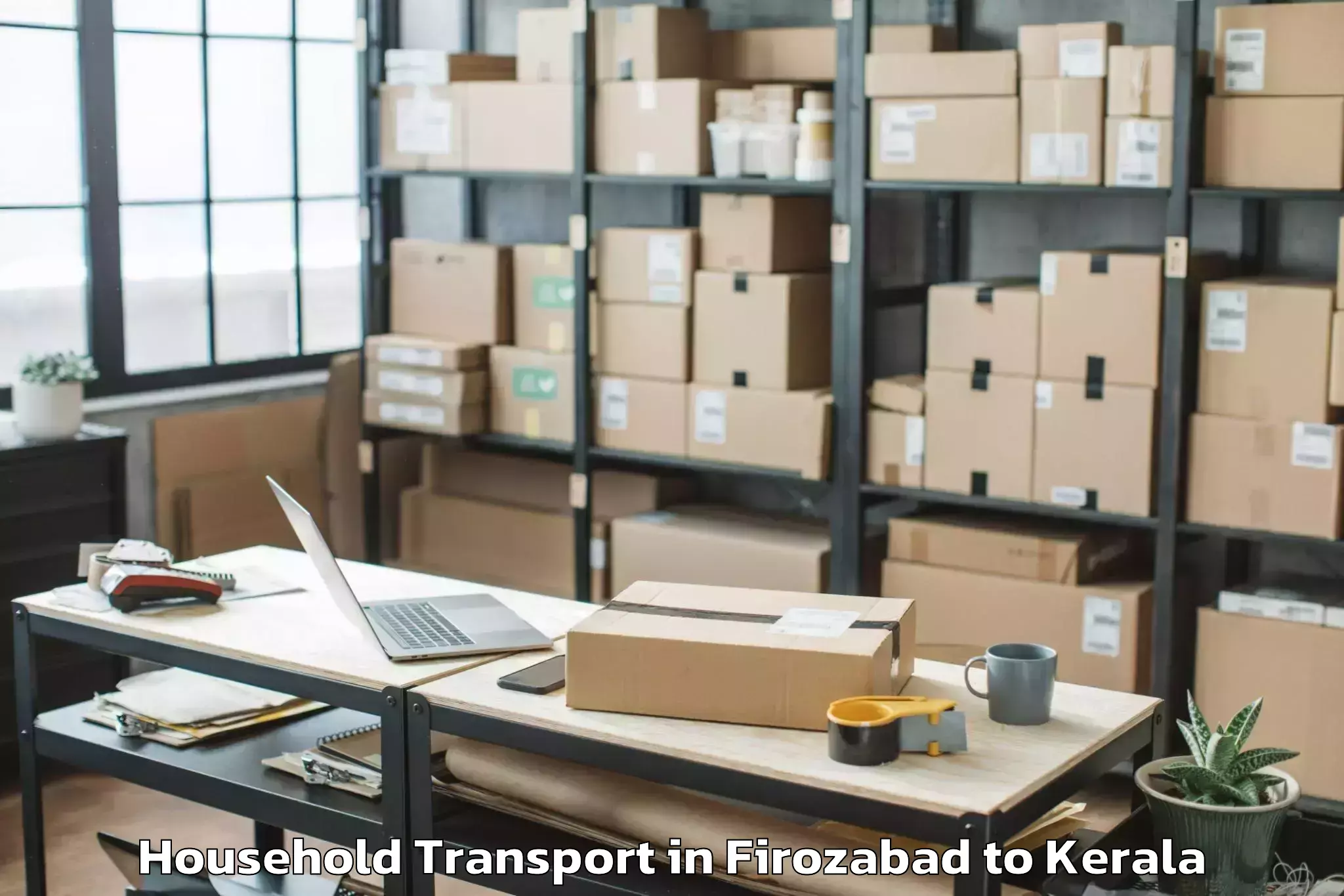 Affordable Firozabad to Chingavanam Household Transport